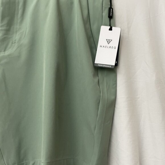 Maelreg Performance Proflex Men's Shorts Light Green Size 40x7 UPF-30+ Stretch - Picture 2 of 10